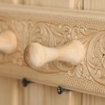 Вешалка для бани и сауны «Русские узоры», 20?2.5?6.5 см, деревянная, настенная, 2 крючка, «Добропаровъ»