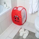 Корзина - сетка складная Доляна «Божья коровка», 32?32?52 см, красная