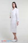 Женский медицинский халат бязь ГОСТ белый ХМ-01