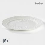 Блюдо Magistro «Этюд», d=40.5 см, керамика, белое