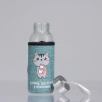 Бутылка для воды стеклянная в чехле «Котик», 350 мл