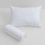 Подушка 50?70 см, белый, файбер, микрофибра, 100% полиэстер