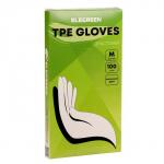 Перчатки одноразовые ТПЭ, 100 шт., размер M