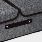 Короб стеллажный для хранения с двойной крышкой Доляна «Тэри», 36?25?16 см, серый