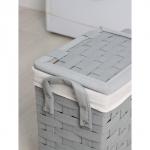 Корзина для белья Доляна «Плетение», 37?24?42 см, серая