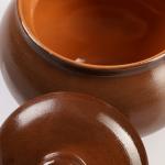 Горшок для запекания Псковский гончар «Былина», 500 мл, 12?13 см, коричневый