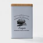 Банка для сахара «Дом и поле», 1.8 л, 19?12?8 см, жесть, белая