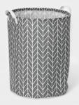 Корзина для белья Доляна «Зигзаг», 35?35?45 см, серая