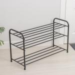 Подставка для обуви, 3 полки, 82.5?32?48.5 см, чёрная