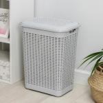 Корзина бельевая, 50 л, 42?31?56 см, с крышкой, МИКС