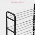 Полка для обуви Доляна, 4 яруса, 50?19?59 см, чёрная