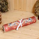 Коврик - лежак для бани и сауны «Ретро», 150?50 см, шерсть, полиэстер, «Добропаровъ»