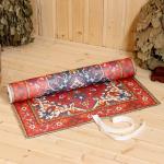 Коврик - лежак для бани и сауны «Ретро», 150?50 см, шерсть, полиэстер, «Добропаровъ»