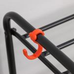 Подставка для обуви, 3 яруса, 87?30?48 см, цвет чёрный