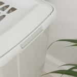 Корзина бельевая «Молетта», 60 л, 47.9?36.9?55 см, с крышкой, светло-серая