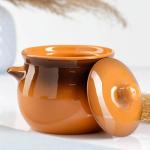 Горшочек для запекания Борисовская керамика «Классика», 650 мл, 12.5?11.5 см, оранжевый