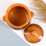 Горшочек для запекания Борисовская керамика «Классика», 650 мл, 12.5?11.5 см, оранжевый