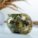 Горшочек для запекания Борисовская керамика «Малахит», 500 мл, 10?10.5 см, зелёный