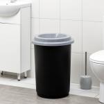 Ведро для мусора IDEA «Эко», 50 л, пластик, чёрное