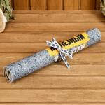 Коврик - лежак для бани и сауны с принтом «100% мужик», 150?50 см, полиэфир 70%, шерсть 30%, «Банная забава»