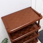 Полка для обуви «Универсал», 5 ярусов, 49.7?30.7?83.7 см, пластик, коричневая