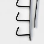 Держатель кухонный подвесной Доляна, на 6 предметов, 1.5?26?7 см, чёрный