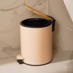 Ведро для мусора SL Home, 5 л, 20.5?24?26 см, бежевое