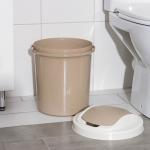 Ведро для мусора Vogue, 12 л, с крышкой маятник, кофейный