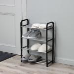 Полка для обуви Доляна, 4 яруса, 42?19?59 см, чёрная