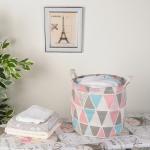 Корзина для белья Доляна «Ромбы», 30?30?30 см