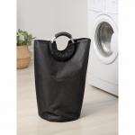 Корзина для белья Доляна «Модерн», с ручками, 30?58 см, чёрная