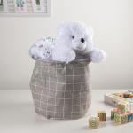 Корзина для белья Доляна «Клетка», 30?30?30 см, серая