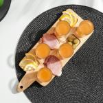 Доска - менажница деревянная для подачи шотов Adelica, на 5 рюмок, 30?13?1.8 см, берёза