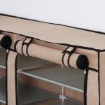 Полка для обуви с чехлом LaDо?m, двойная, 6 уровней, 117?30?106 см, бежевая