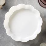 Блюдо для запекания Magistro «Флора», d=18 см, фарфор, белое