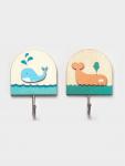 Набор самоклеящихся деревянных крючков LaDо?m Wooden animals, 2 шт., 7.8?2.7?5.1 см