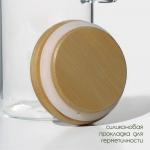 Банка для сыпучих BellaTenero «Эко», 420 мл, 6.7?15.5 см, с бамбуковой крышкой, с ложкой, стекло, прозрачная