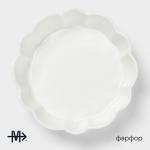 Блюдо для запекания Magistro «Флора», d=20 см, фарфор, белое