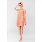 Набор для сауны «Экономь и Я» (полотенце - парео 68?150 см, чалма), цвет персик