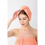 Набор для сауны «Экономь и Я» (полотенце - парео 68?150 см, чалма), цвет персик