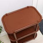 Полка для обуви, 3 яруса, 49.2?30.7?58.2 см, пластик, коричневая