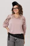 Блуза ANELLI 1790 пудровая вуаль