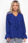 Блуза шифоновая Вэнси (синяя) Б15023-8М