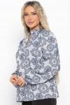 Блуза Доменика (серо-синяя) Б15016-18М