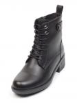 01-5573-1 BLACK Ботинки демисезонные (натуральная кожа, байка)