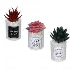 LADECOR Суккулент искусственный, 5х9-11 см, пластик, 3 дизайна