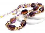 Аметрин бусы галтовка, 61см, 100г