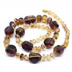 Аметрин бусы галтовка, 60см, 106г