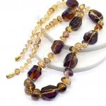 Аметрин бусы галтовка, 60см, 106г