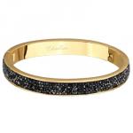 Браслет Галактика (кристаллы SW темно-серые; покрытие золото)